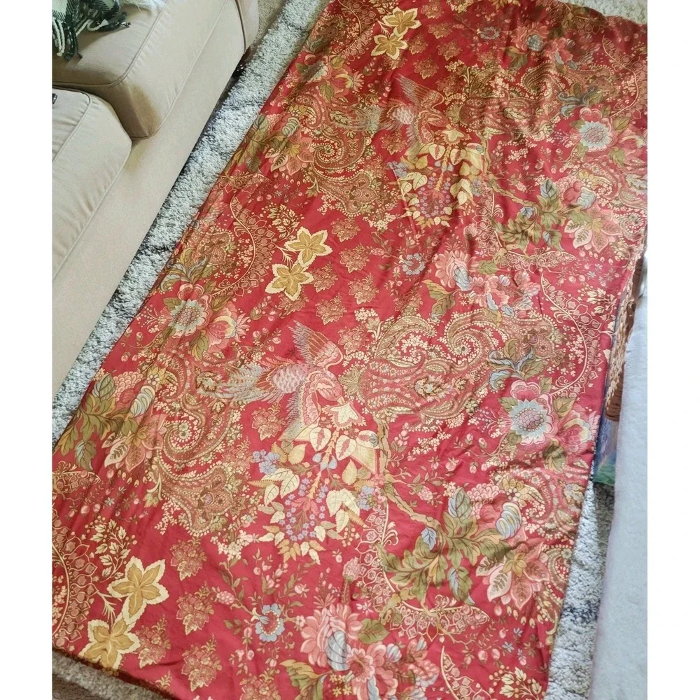 Pottery Barn Clara Palampore Full Queen Duvet Cover/ Shams Set Red Rust Paisley